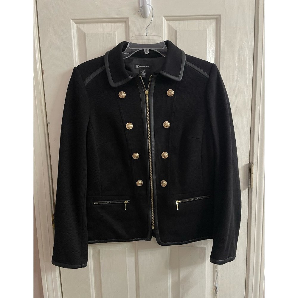 NEW! INC Women’s Black Harvest Sun Zippered Blazer Jacket Sz XL